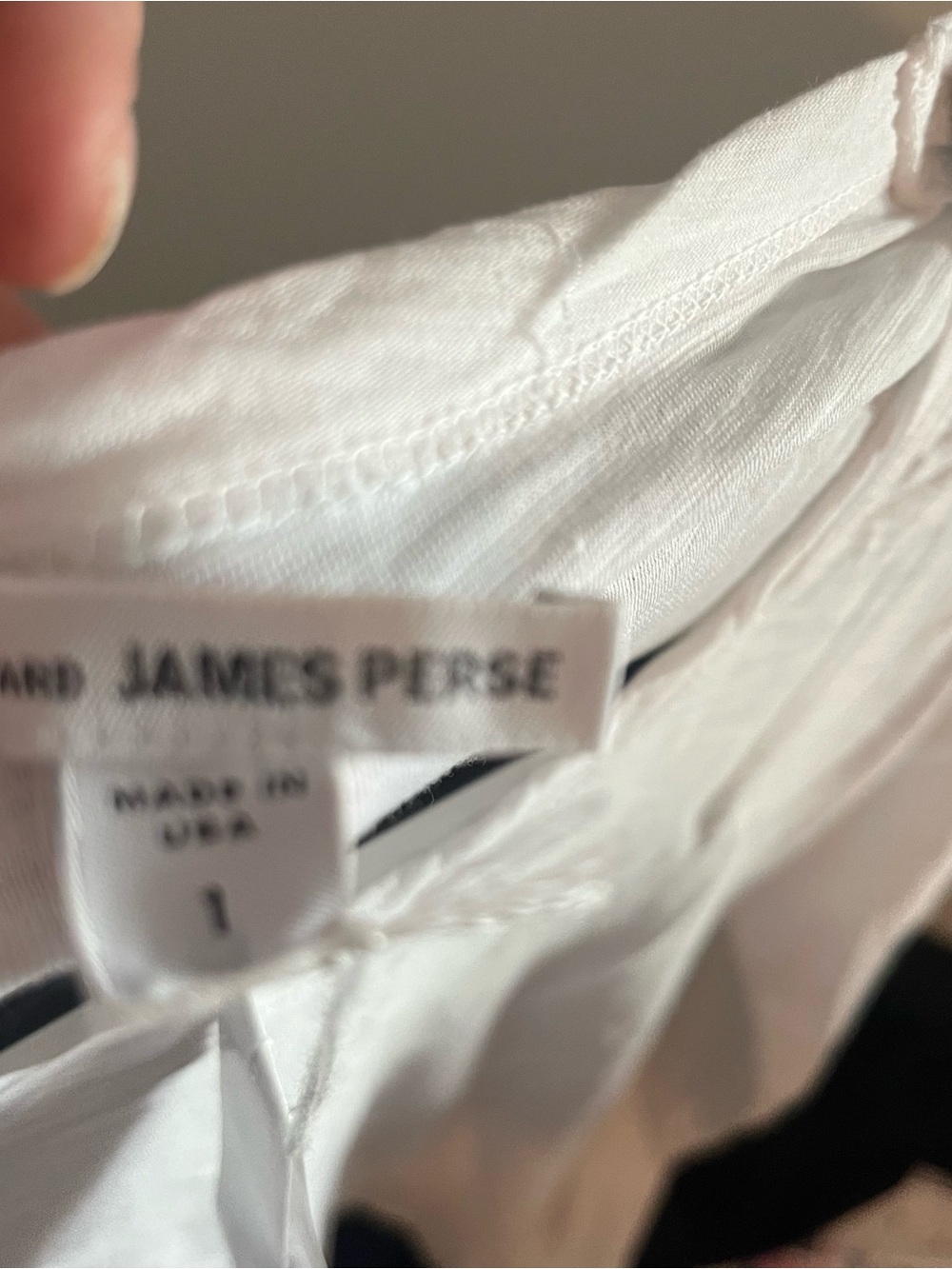 James Perse Lightweight White Long-Sleeve Tee - Picture 6 of 7